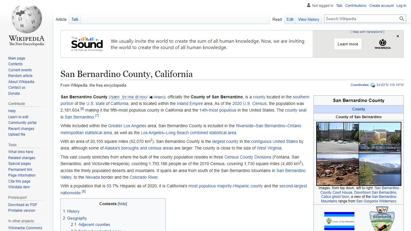 San Bernardino County, California - Wikipedia